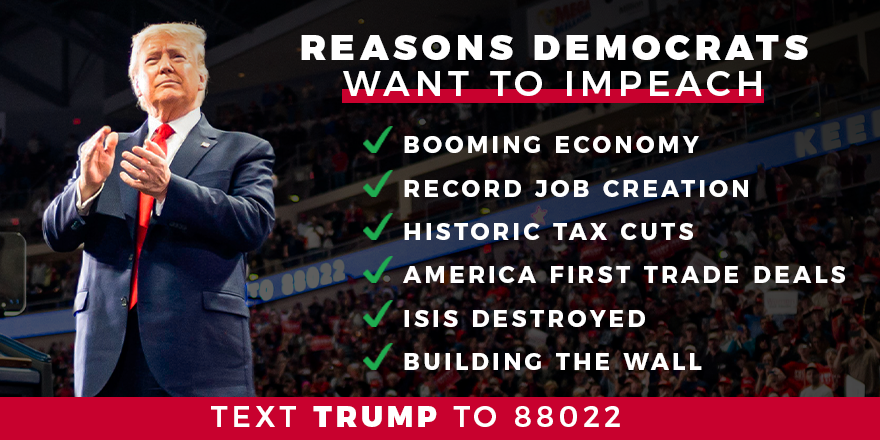 No president has accomplished more than President <a href="/realDonaldTrump/">Donald J. Trump</a> has.

Democrats only want to remove him from office because they have no chance at beating him in 2020.

Look at their field - no wonder they're petrified!