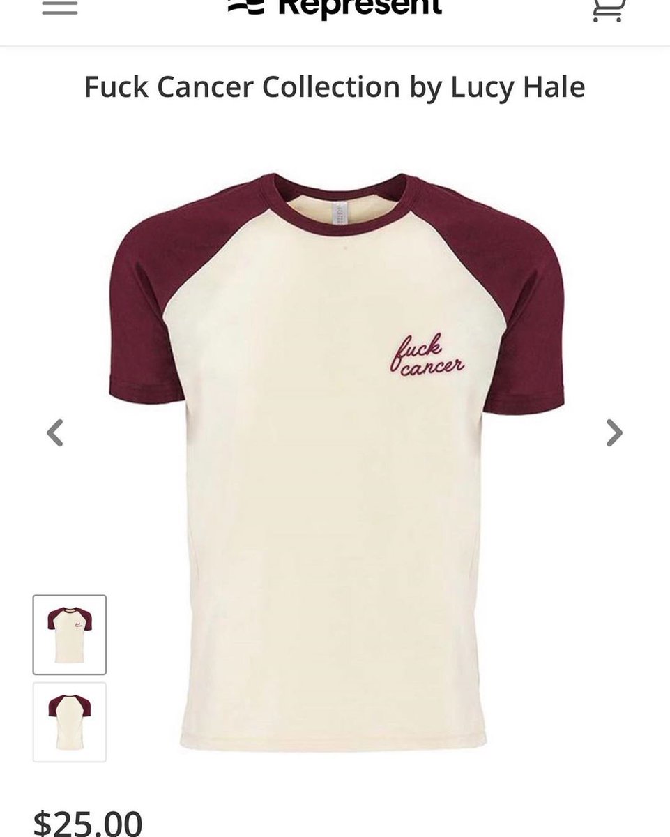 lucyhale's tweet photo. 100% of the proceeds from this tee will be donated to Fuck Cancer - an organization that is dedicated to prevention, early detection and providing emotional support to those affected by cancer. All the shirts from my campaign will be available for two weeks only. https://t.co/eUu7FCJFnQ