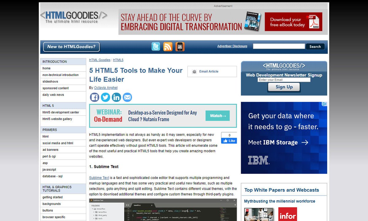Devcide1's tweet image. 5 HTML5 Tools to Make Your Life Easier
#markuplanguages #webproject #html5test #scores #bootstrap #development
via htmlgoodies.com
☛ amp.gs/i4uF