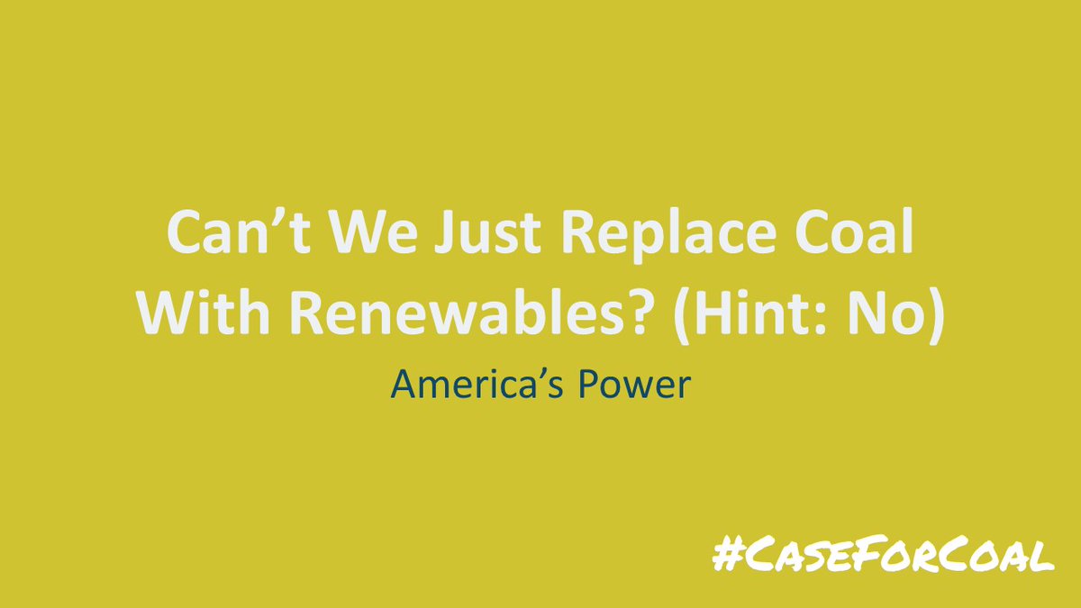 peabodyenergy's tweet photo. #CaseforCoal: Can’t We Just Replace Coal with Renewables? (Hint: No) – https://t.co/30Mxm9Zkgd Source: @AmericasPower

More on the #CaseforCoal: https://t.co/UmUoL4N3yK https://t.co/DpB5bxz3FA