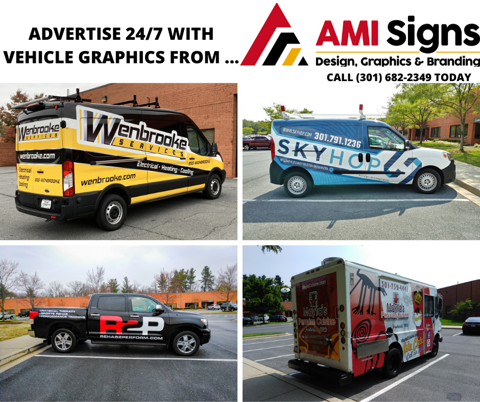 AMI_Signs's tweet image. Turn your vehicle into an advertisement on wheels.  Vehicle wraps and graphics help you build your brand, promote your business, and attract new customers.  Turn your service vehicles into lead generation machines!  Give us a call to...
