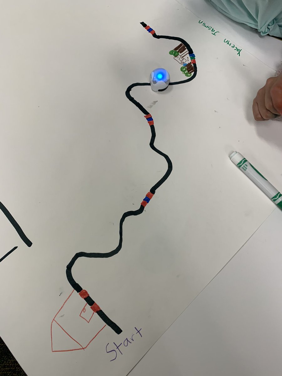 CaseyJeffers22's tweet image. Retelling and summarizing Fairy Tales using @Ozobot These kids never cease to amaze me! #codingweek #bres #robots