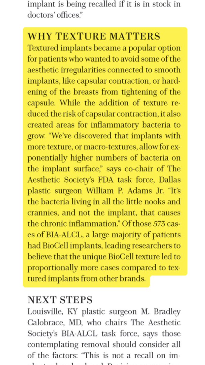Featured in the New Beauty winter edition magazine. I am speaking on Textured Implants after the Allergan recall. If you ever have any questions or concerns, contact our office &amp; we can assure you we will put your mind at ease surrounding implants and the recent concern over BII.