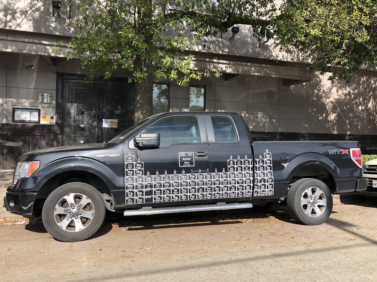 geeohsi's tweet photo. So many questions...  the lanthanides were on the tailgate. https://t.co/wYLsq4IjPe