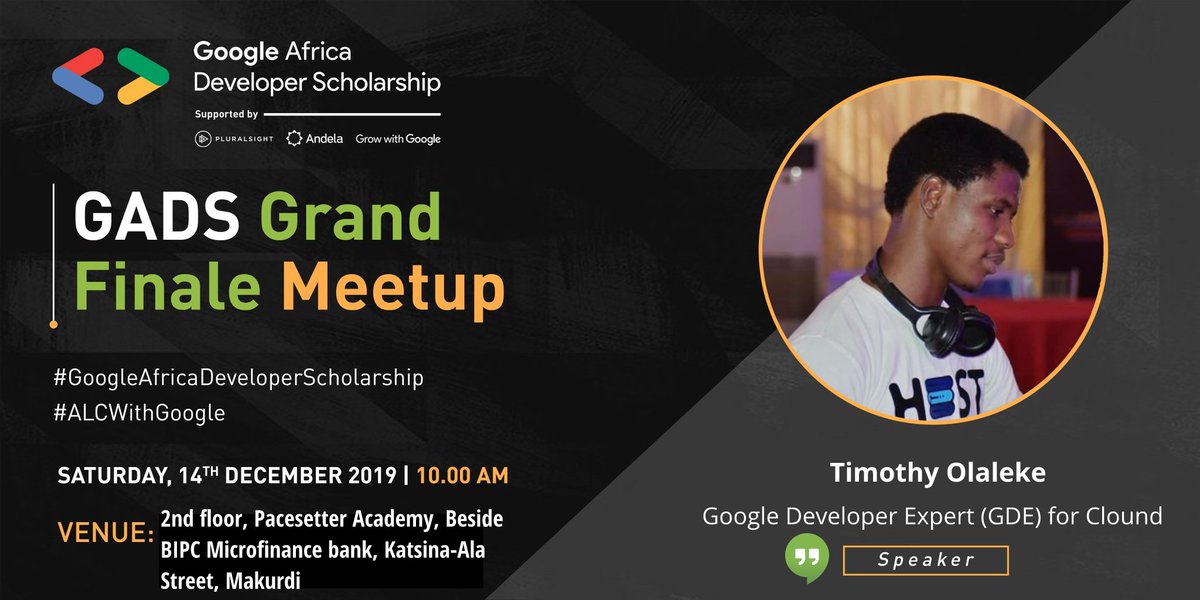 Tomorrow is the Grand Finale of #ALCBenue 4.0. Make a date with us if you a #GoogleAfricaDeveloperScholarship learner from Benue. #ALCWithGoogle