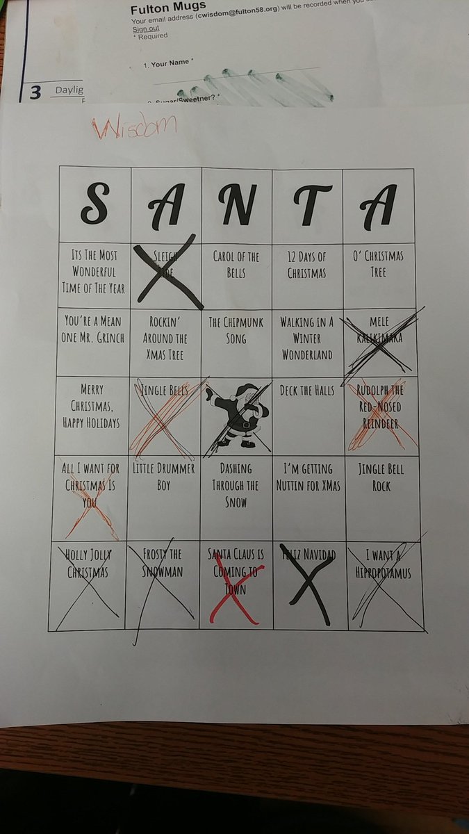CWisdomgirl's tweet photo. Bingo @BethHouf! #12daysbeforebreak #fmsteach https://t.co/ERSSXkF9Bz