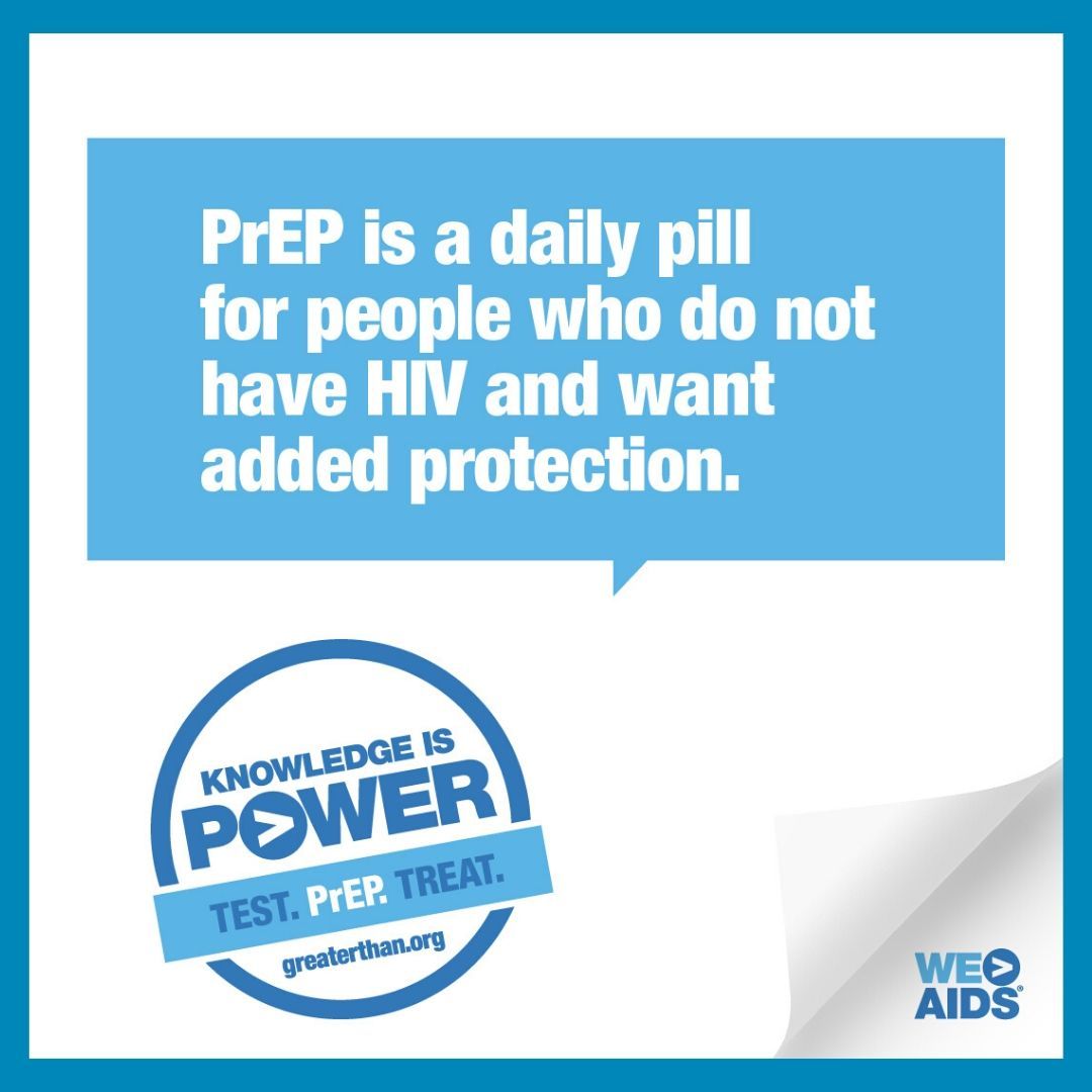 kir_together's tweet photo. PrEP (pre-exposure prophylaxis) is a pill that protects your body against HIV. Think you may be at risk for HIV? Talk to your health care provider about whether PrEP is right for you. Learn more here: https://t.co/yV1VhT94uA
#AIDSAwarenessMonth #GreaterThanAIDS #PrEP #prevention https://t.co/Dy9Qx33rex