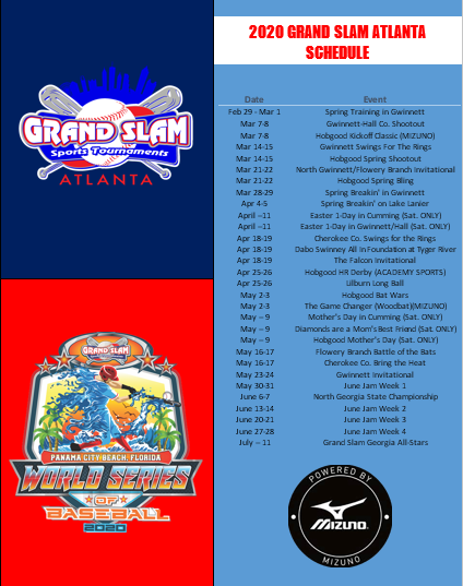 grandslamatl's tweet photo. ANNOUNCING THE 2020 GRAND SLAM ATLANTA SPRING/SUMMER SCHEDULE! Take advantage of our holiday discounts of $50 OFF on ALL event entry fees until Dec 31st. Visit our website using the link in the bio to sign up for a summer of fun today!! https://t.co/r1ymSBBhYr
