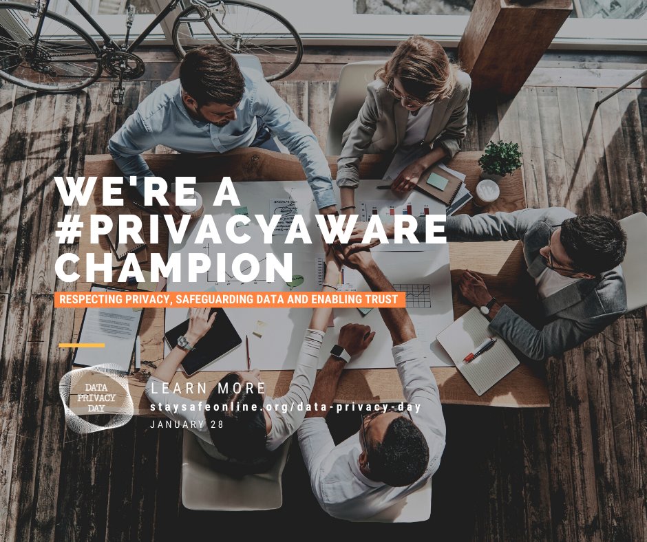 Proud to be a 2020 #PrivacyAware Champion.  This is the 7th year Daffron will continues to serve as a Champion to help empower individuals and encourage businesses to respect privacy, safegaurd data and enable trust.

See the full list of Champions here:
staysafeonline.org/data-privacy-d…