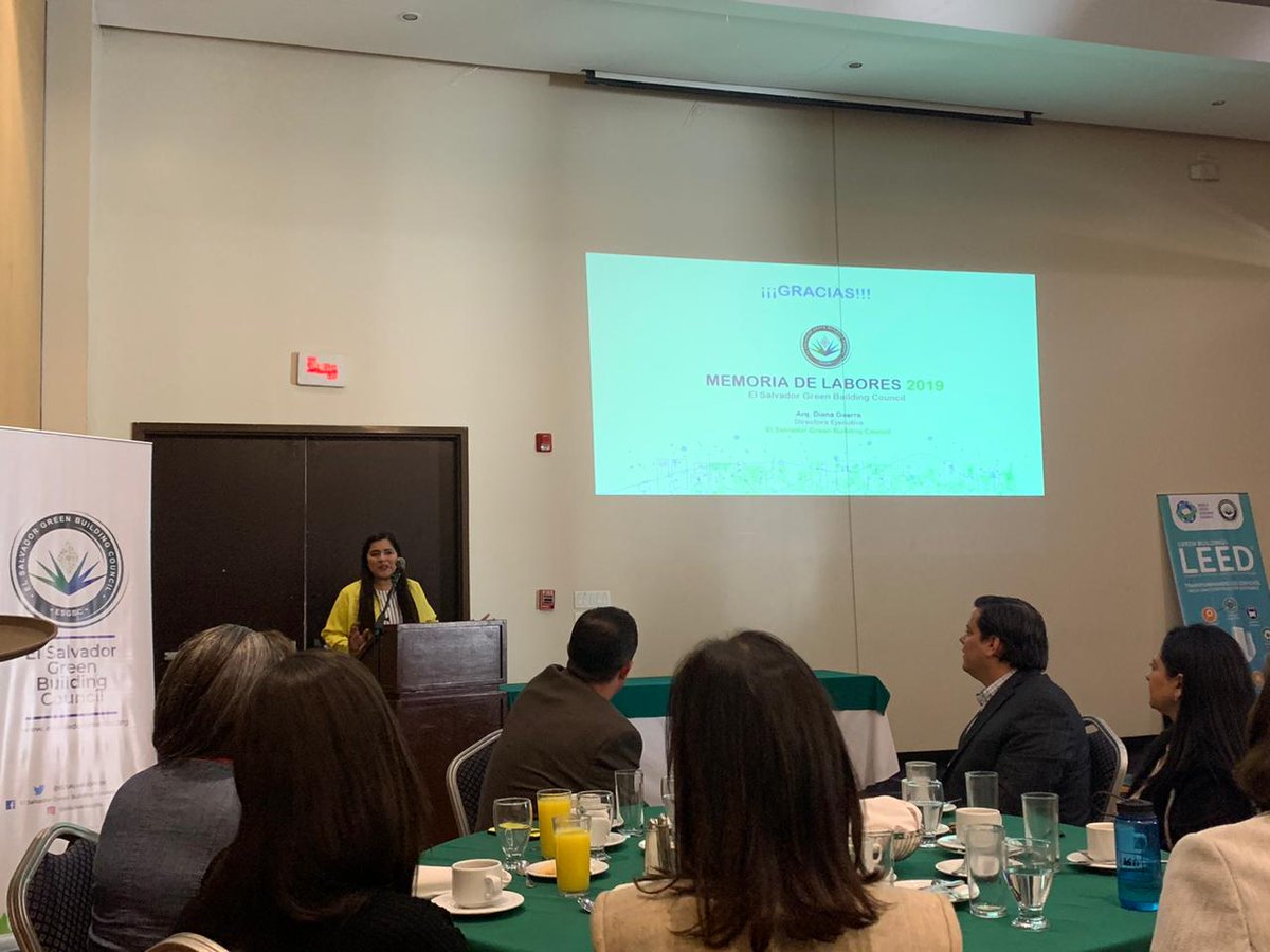 TernovaGroup's tweet photo. Estuvimos en la presentación de memoria de labores de El Salvador Green Building Council 2019 y en la conferencia magistral "Creando un mejor futuro para todos: la evolución de la edificación sostenible" #DFA2019 #ESGBC https://t.co/Jw2UI0pRMC