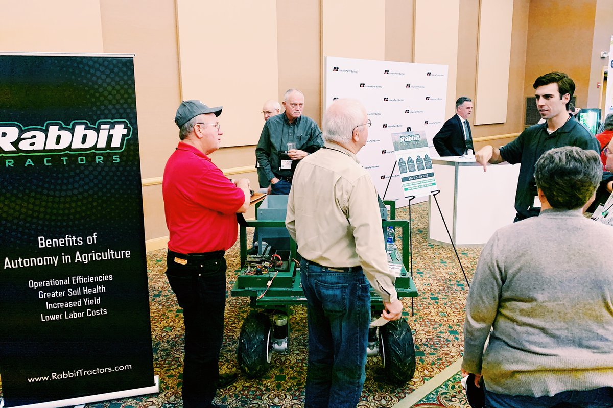 AgriNovusIN's tweet photo. AgriNovus is helping @INFarmBureau celebrate 100 years by participating in their state convention. We're featuring two #agbioscience start-ups: @RabbitTractors and @GroPodOfficial. #INFBSC19 #INFB100 https://t.co/53qyJtgqOk