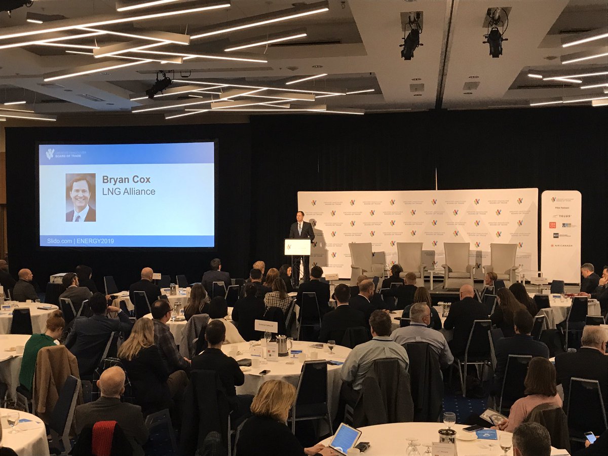 @bclnga’s Bryan Cox capping off the day at our energy forum. The conversation needs to be “yes, and”. We can’t let this opportunity pass us by to produce the cleanest LNG in the world. #gvbot