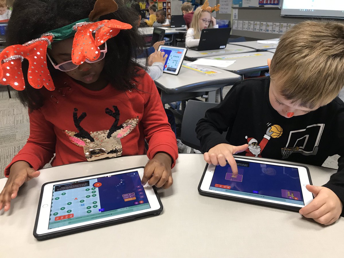 meazellk's tweet image. Our class participated in #HourofCode today using Google’s Santa Tracker Code Lab. Such fun with the growing challenges! #ProsperCodes @MrHaney17