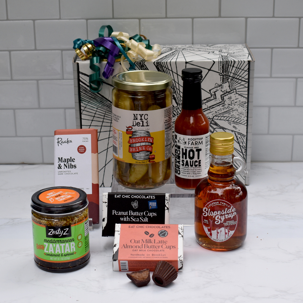 ShopExit9's tweet image. Fun Box Friday: Very Vegan Box. Vegan visibility is real! Make your vegan friend's day by gifting them the foods they love. All products are verified vegan and mouthwatering delicious. @brooklynbrine @eatchic @zestyz_official @raakachocolate @slopesidesyrup @brooklyngrange
