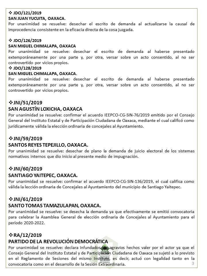 tee_oax's tweet photo. SESIÓN, 12 DE DICIEMBRE 2019 https://t.co/vlWQTQxL7J