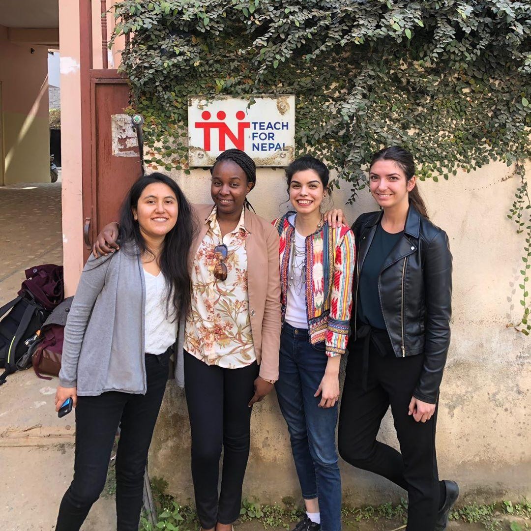 ubcSPPGA's tweet photo. The #GlobalPolicyProject team in Nepal visits the @Teach4Nepal headquaters to learn more about addressing educational inequity. https://t.co/W3leZFhbAe