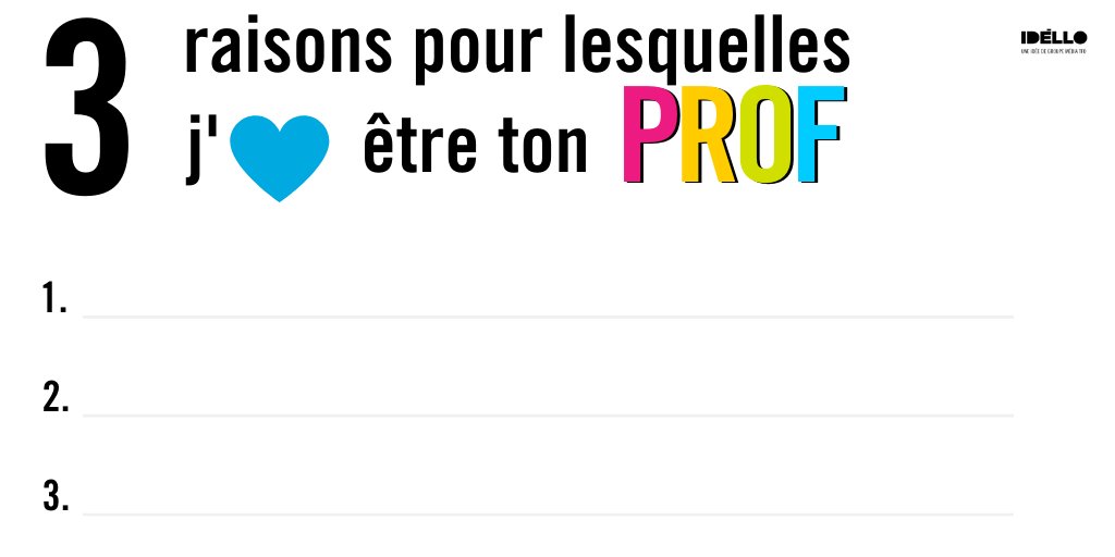 IdelloTFO's tweet photo. IDÉE DU JOUR 💡

À l'approche du temps des fêtes, pourquoi ne pas montrer un peu de gratitude aux élèves? 😍

Pour chaque élève, inscrivez 3 raisons pour lesquelles vous aimez être son prof et remettez lui en main propre avant les vacances! 💙 https://t.co/CIFwdddTX4