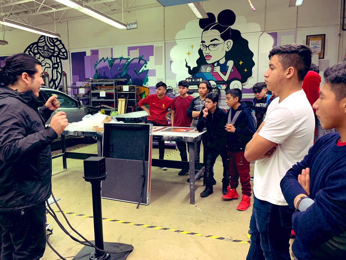 Mr. Castro inspiring newly arrived students with his story and passion.