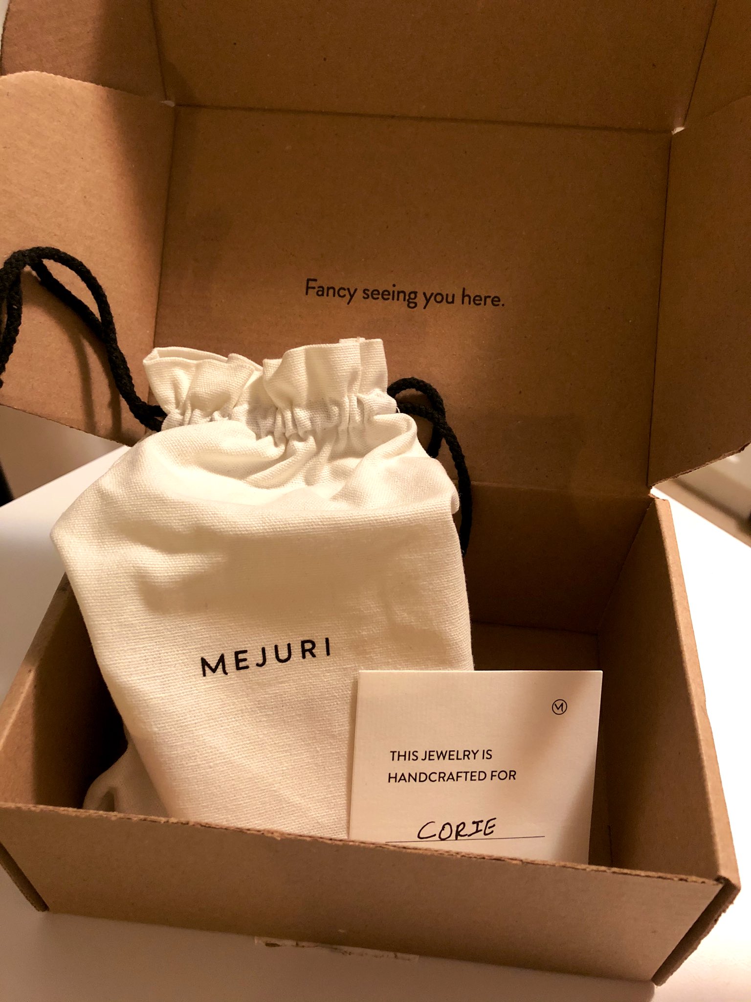 Mejuri packaging sale