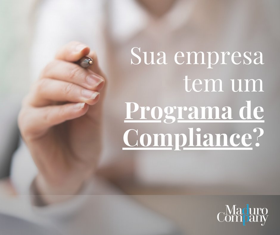 MaduroCompany's tweet photo. Um programa de #compliance tem, entre seus principais elementos, políticas e procedimentos internos que norteiam as ações dos funcionários (especialmente daqueles que atuam nos setores de compras e contratos). A empresa onde você trabalha já implantou um #ProgramadeIntegridade? https://t.co/YhZIDs828j
