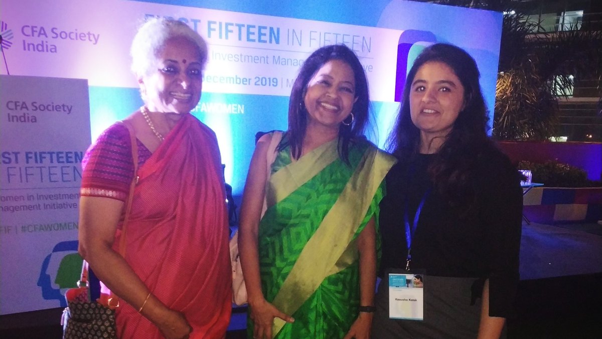 kaausha_kotak's tweet photo. What an immense pleasure to share the frame with most inspirational ladies. Thank you @latha_venkatesh and Usha Thorat ma'am for your valuable presence at #FFIF First Fifteen in Fifteen. I couldn't have asked for a better day !!
#FFIF #CFAsocietyIndia #WomenInFInance https://t.co/DGaBjt5ZOR