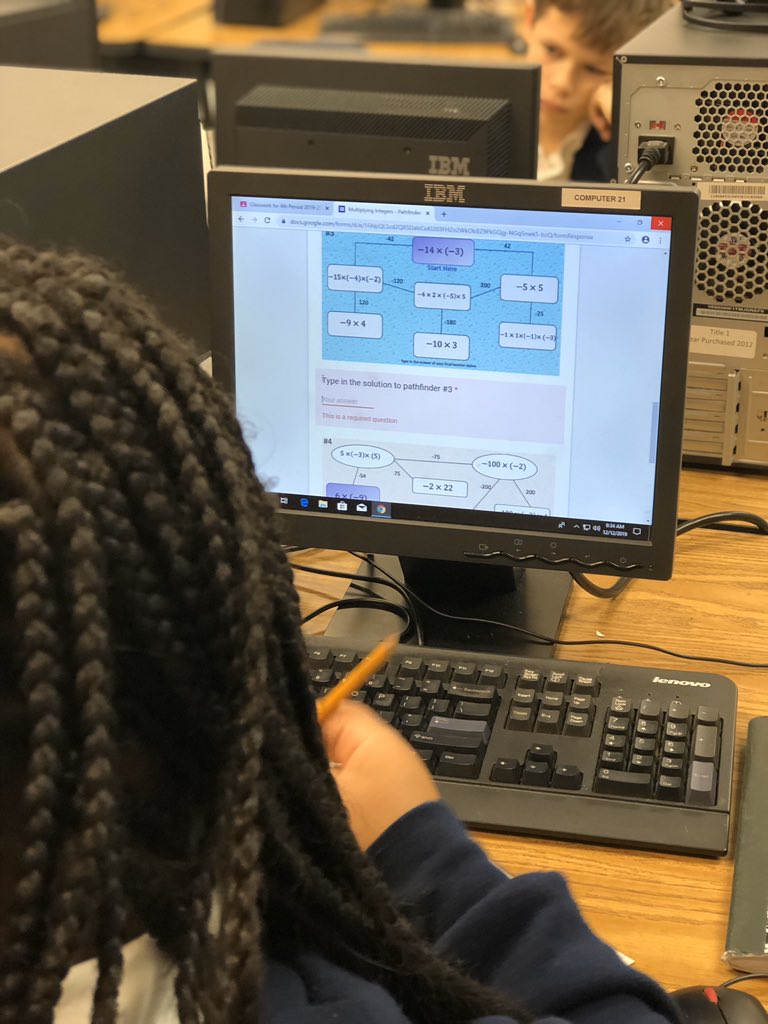 msfoster4's tweet photo. @PhillipsPrepIB In our Math Lab my students completed Integers Pathfinders! @AndreaLDennis #technology #mathisfun #learningleading #IBmiddleyears #mcpss https://t.co/K7cedmExmj