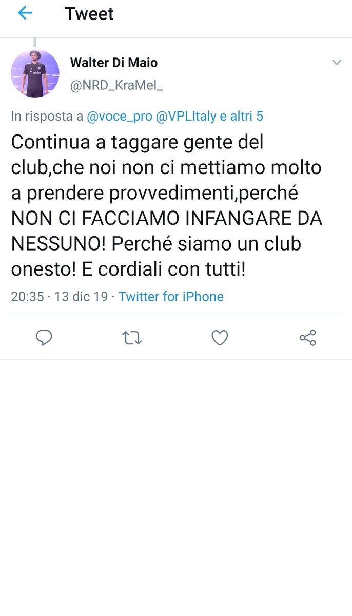 Che fai prima metti i tweet poi li togli?le minacce anche no grazie.Tutto vi state dimostrando tranne che club onesto e cordiale con tutti.per niente proprio.no no no.#iloveFlame