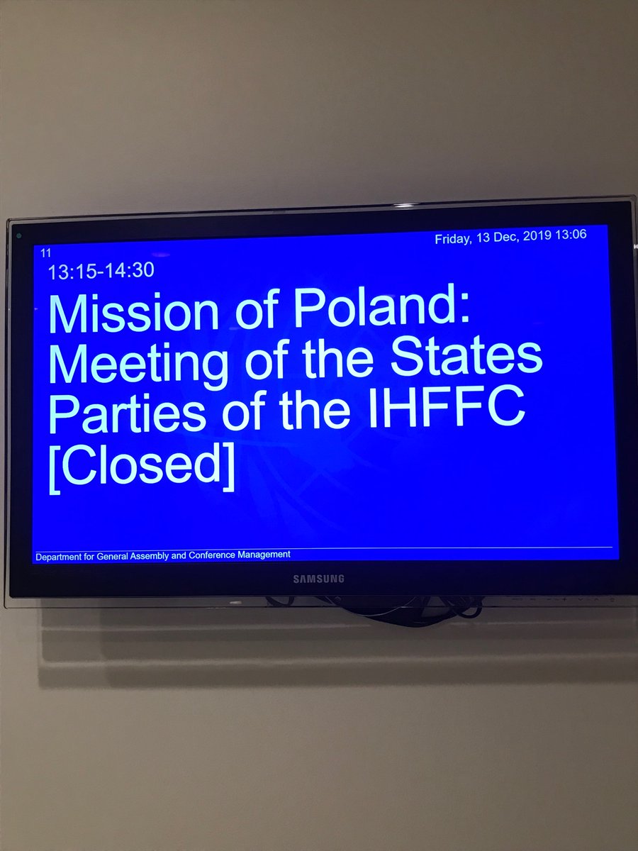 PLinUN's tweet photo. Today 🇵🇱 🇬🇧 & 🇦🇷 organized a meeting of the States Parties of the International #Humanitarian Fact-Finding Commission with participation of its First Vice-President, Dr. Elżbieta Mikos-Skuza. #IHFFC is a permanent body established to respond to incidents in relation to #IHL. https://t.co/yFIrp8eD8c