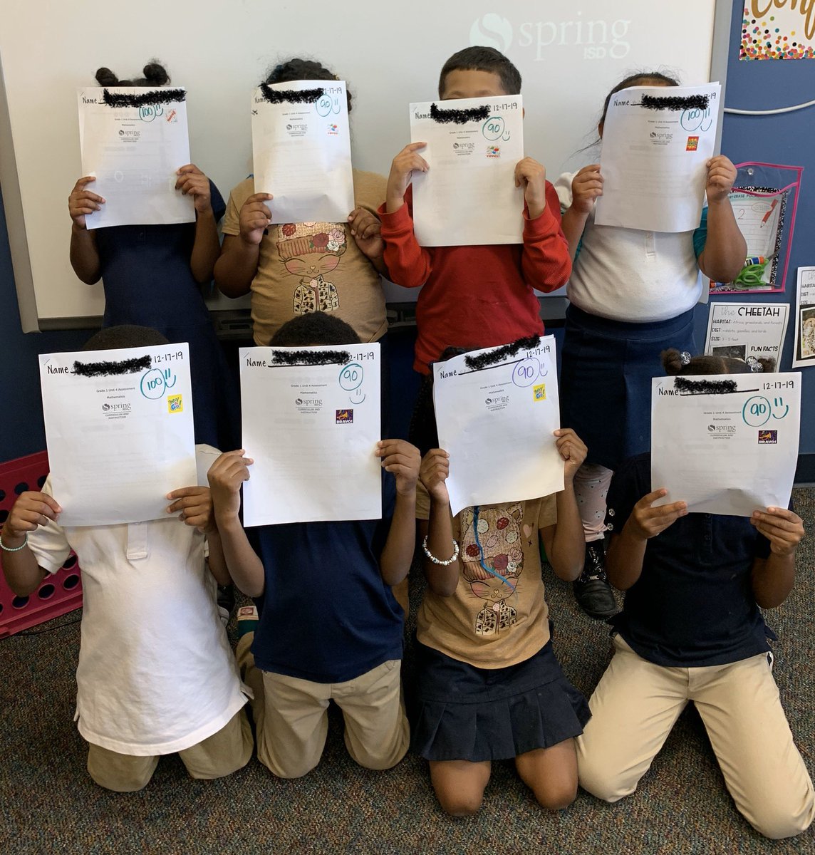 ninabaker79's tweet photo. All 20 of my kids passed the district math assessment. 8 of those 20 made an “A”. #proudteacher @nem_kay @SpringISD @HoylandES https://t.co/qSSONve8v1