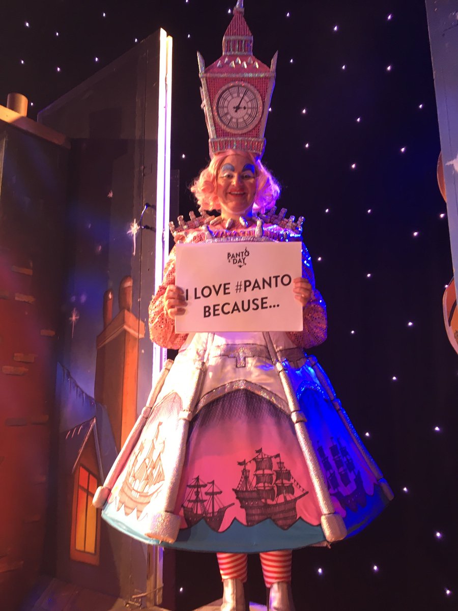 CapitolHorsham's tweet photo. Our Dame LOVES panto because "It’s camp, Christmas &amp; comedy gold!" #MrsSmee #CapitolPeterPan @panto_day  @BrockTaylor1 @JonesAndTomlin @DistrictPost @VisitHorsham https://t.co/Y0FiNC1cWj