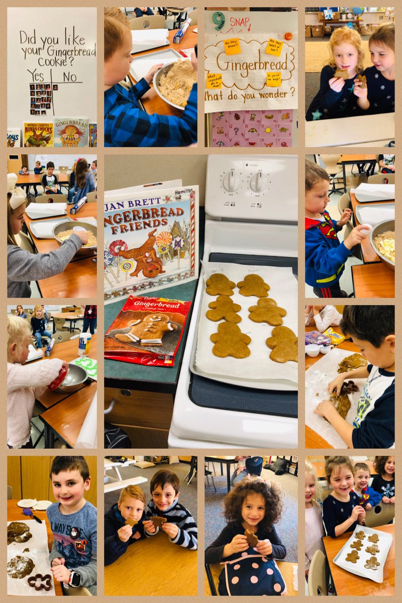 Hamilton2TCE's tweet image. Wondering and researching about gingerbread! Today we mixed ingredients together and baked!! We read recipes, measured, graphed, tasted, and wrote all about how our gingerbread cookies tasted!! YUM!! #TCEkindergarten #TCEcardinals