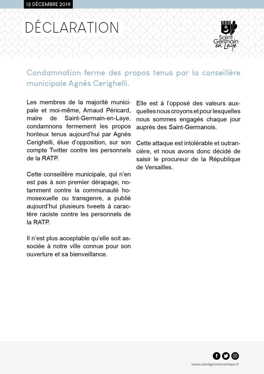 Poseidon24300's tweet photo. @AgnesCerighelli Ça ne serait pas plutôt pour ça que vous avez retiré ce Tweet ? Il est vrai qu'une nouvelle plainte contre vous et ce de la part de la Majorité Municipale de St Germain en Laye  ferait beaucoup de mal ... https://t.co/S2bn7rpqO3