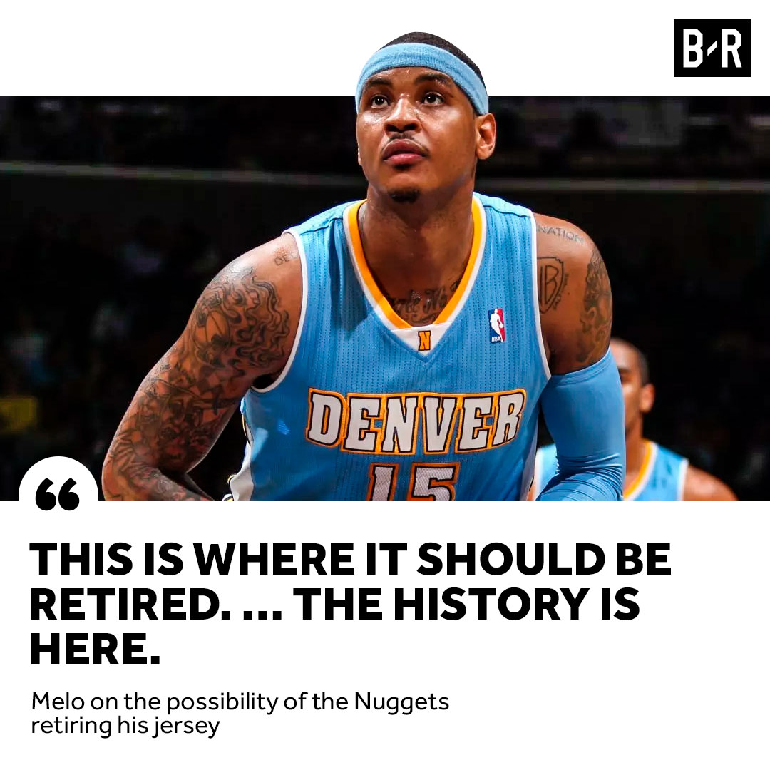 Nuggets Melo is a forever legend ✊