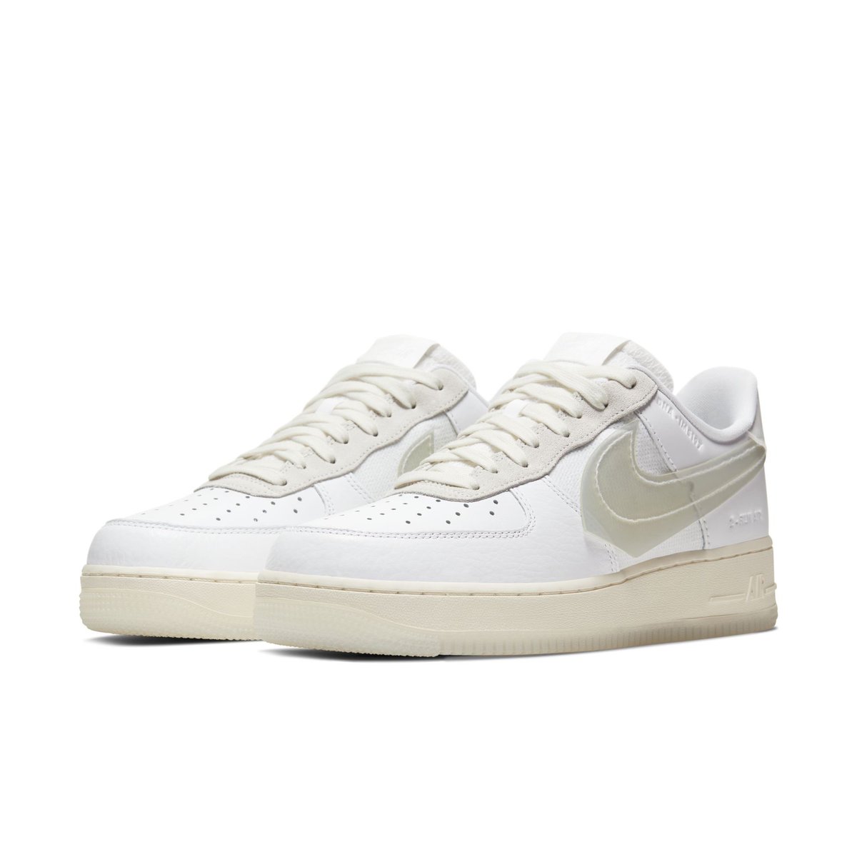 nike air force 1 clear oversized swoosh