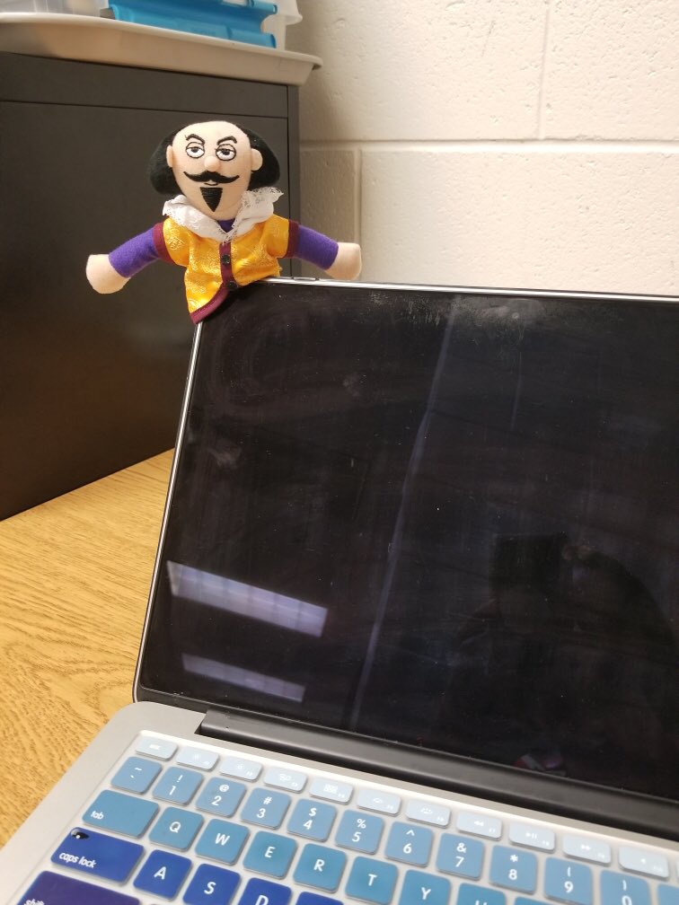 ellengianakis's tweet photo. When your Shakespeare finger puppet goes missing and is being held hostage by @MrsMariaRivera1 Rivera, it’s time for an #escaperoom! Will our @DcLstem students be able to find Shakespeare before it’s too late?! Tune in next week to find out! 🔐💕 #pctvs #shakespeare #juliuscaesar https://t.co/1OrxyVVrN2