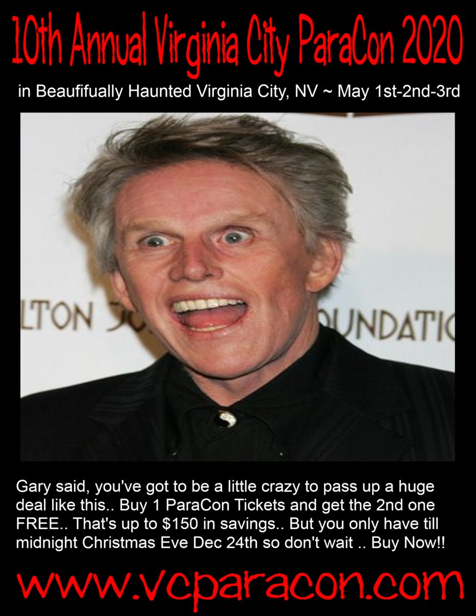 DMC_PI's tweet photo. Call me crazy but I'm in a Festive Mood.. I'm Extending the, Buy 1 get the 2nd 1 FREE Tickets Now until Midnight Dec 24th.. If you want to Save Huge, Do it NOW!!!

10th Annual Virginia City ParaCon May 1st~2nd~3rd 2020.. 

https://t.co/lpX1QFf9GW https://t.co/t4qSJlZmvA