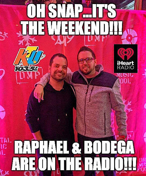 BodegaBrad's tweet photo. @1035KTU Weekend Kickoff Mix today at 445p with @HollyHamy & @erichertzog and then back on the airwaves again from 12mid-2a!
#tunein #mixshowdj #nycradio @iHeartRadio #BodegaBrad @raphvalentino #yessirrr https://t.co/MGrZRb3Rx1
