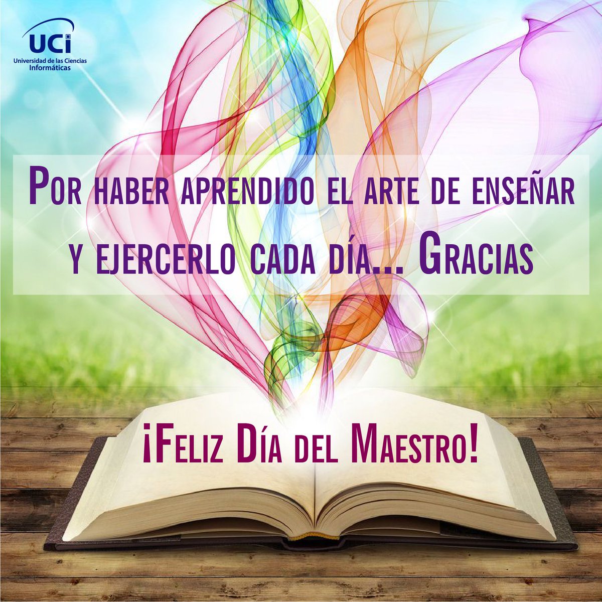 El Consejo Universitario le desea a todo el claustro de profesores de nuestra casa de altos estudios y a todos los educadores de #Cuba, muchísimas felicidades en este #DíaDelEducador. Gracias por la obra de infinito amor que protagonizan. #FelicidadesEducador #MaestroPorSiempre