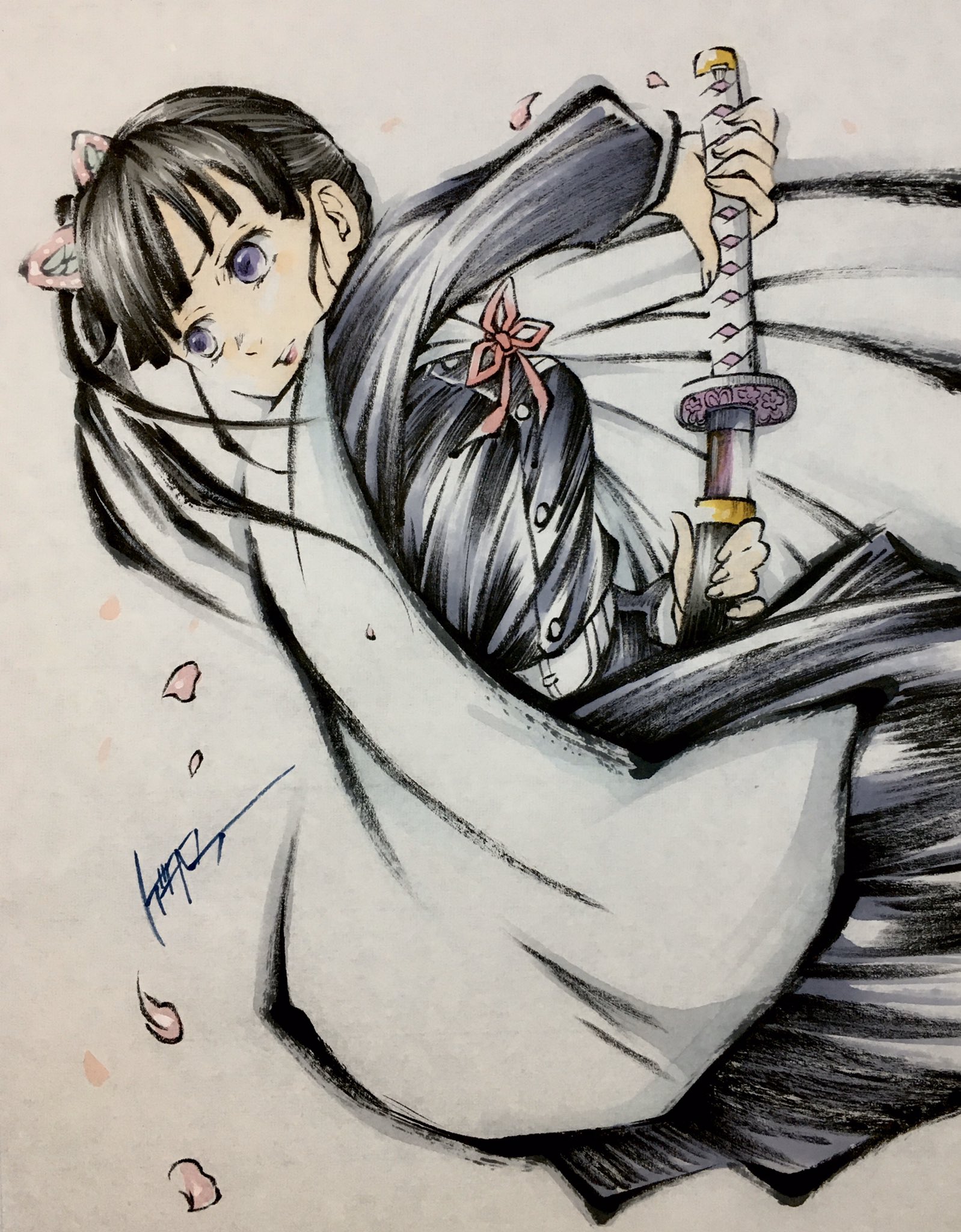 鬼滅の刃 栗花落カナヲ 墨絵 プレイマット マット デスクマット 未開封 鬼滅の刃 栗花落カナヲ 墨絵 プレイマット マット デスクマット