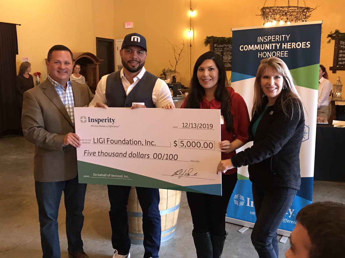 NikSparks71's tweet photo. Insperity recognizes Vericool as our latest Community Heroes honoree! We are pleased to present a $5,000 donation in their name to Live It Give It (LIGI.) Together they are raising another $15,000 to feed 150+ families in Richmond, CA! #InsperityCommunityHeroes @vericoolcompany https://t.co/oPWlZALspA
