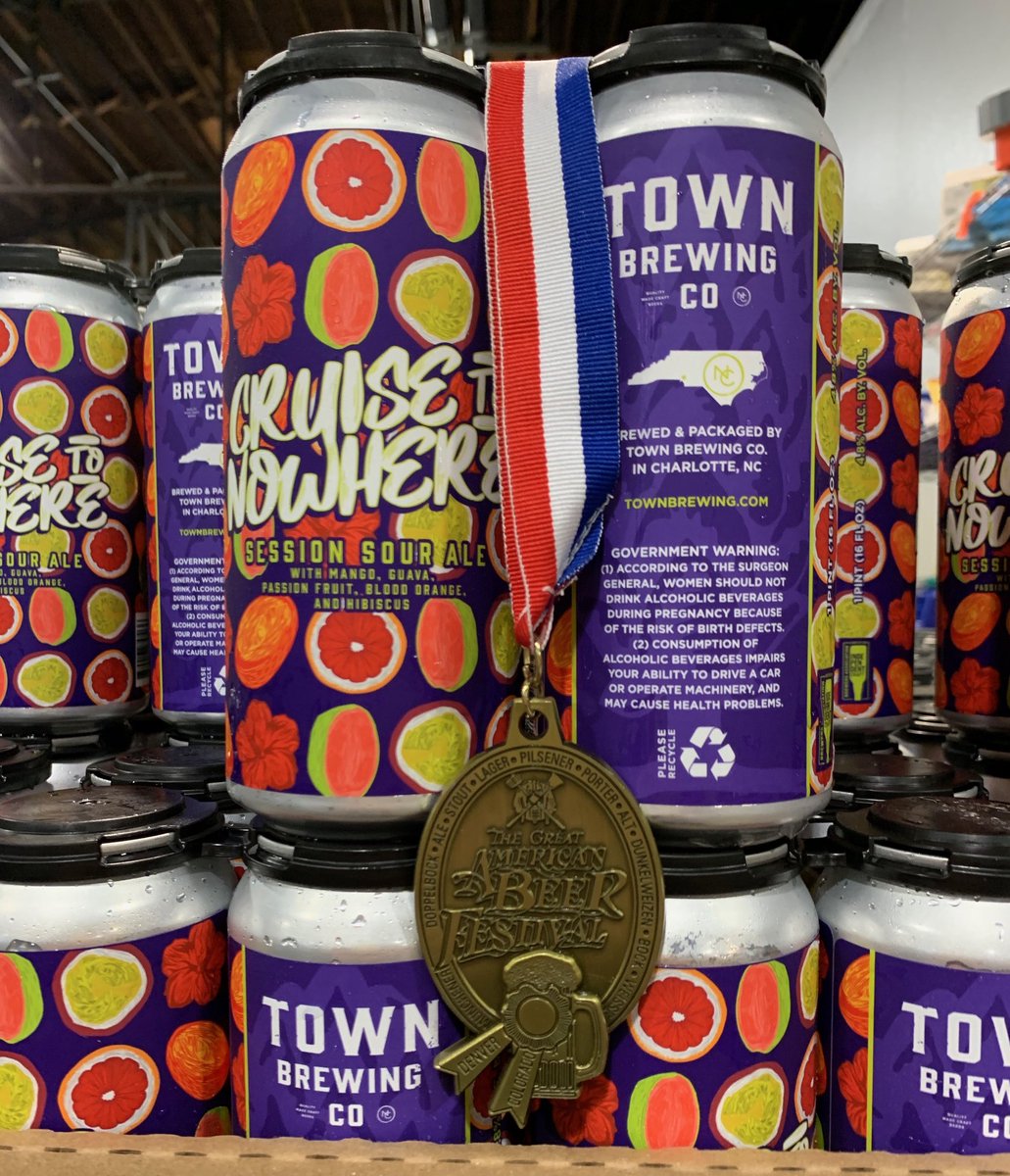 ArtisanBevNC's tweet photo. More cans coming next week from @townbrewingcompany!

Returning is their gold medal winning Cruise To Nowhere fruited gose! 

Then an all new milk stout Flutter Tongue brewed with vanilla and blueberries.  

Look for these on shelves starting next week. 

#distrodonedifferent https://t.co/X1QHvwglVy