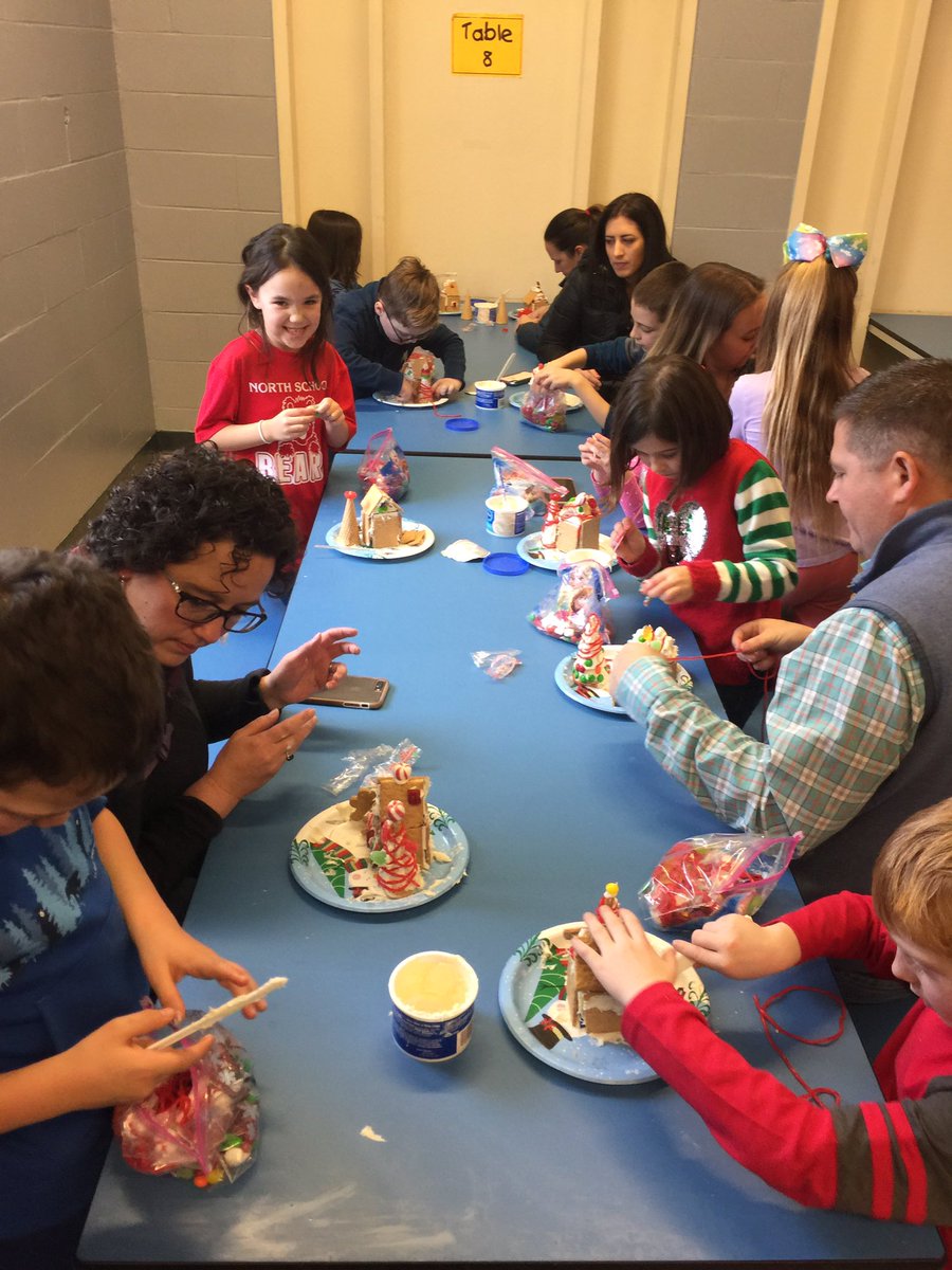 NS_Grade2's tweet photo. Making gingerbread houses #thankstoparents https://t.co/Q4YKWqDmU9