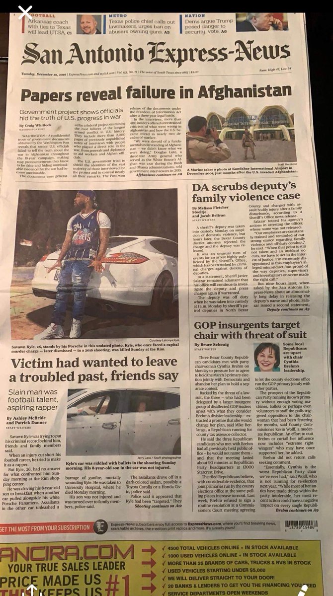 DjFatStillHOLDn's tweet photo. Hate for this news to be the news to make the news but thank you SA EXPRESS NEWS for showing my brother @MGVAWN love! #LLVAWN https://t.co/SmVQzPcFeT