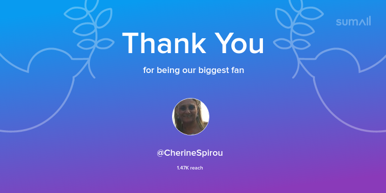Our biggest fans this week: CherineSpirou. Thank you! via sumall.com/thankyou?utm_s…