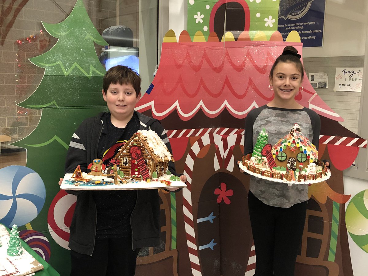 Juliana and Finn are our gingerbread house contest winners!