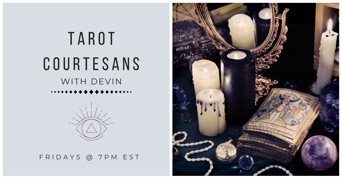 I'll be live tonight for #Tarot Courtesans on 3 of Cups Divine Arts. If you want to learn about #tarotcards, this is an awesome opportunity for a free lesson! We'll be covering the Page of Swords tonight.
facebook.com/3ofcupsdivinea…