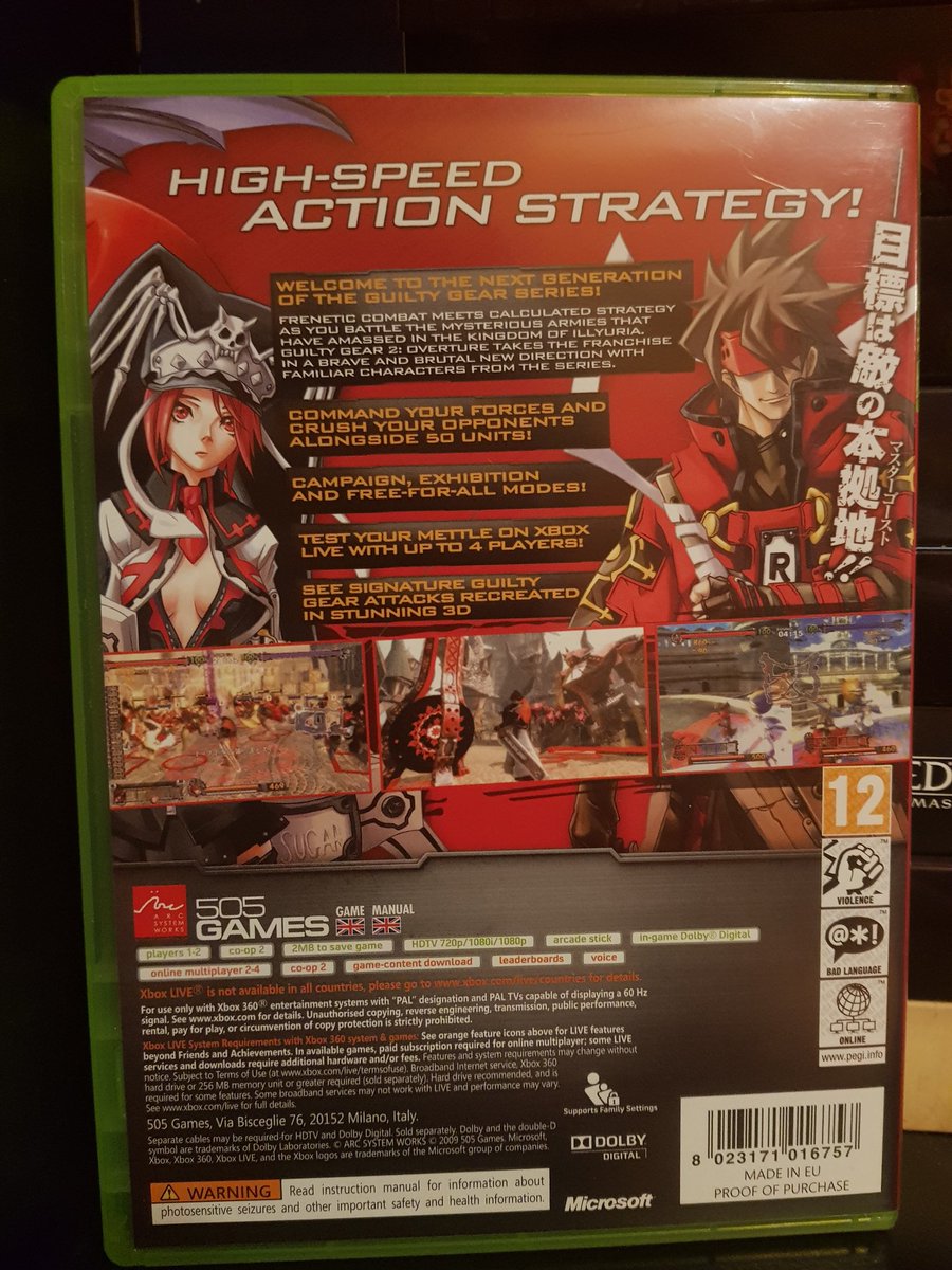Solyant1's tweet photo. To celebrate the new #XboxSeriesX lets take a look at a totally rad #ConsoleExclusive for my favourite #Xbox ... the #Xbox360!

The #sequel nobody ever expected... a strategy #Game in a series of #BeatEmUp games...
#GuiltyGear2 #Overture 
Man, i love this series! So damn strange! https://t.co/w8BYXk5gUJ