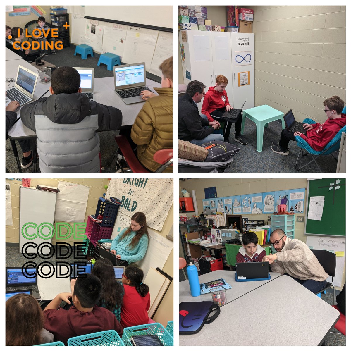 AmandaSopko's tweet image. It was a great day for #HourofCode2019 @IHMiddle !  The students learned that #codingisfun through activities on @codeorg, using @Sphero and various unplugged activities!  #IHPromise