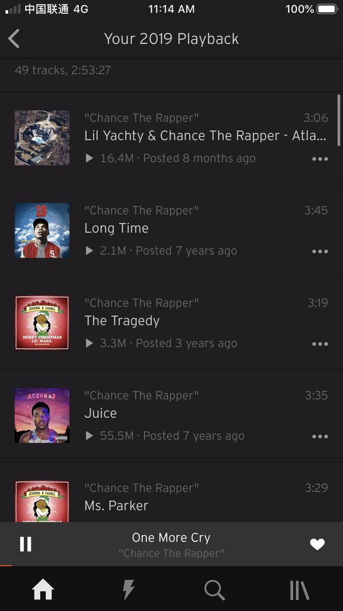 Clambpratt's tweet photo. SoundCloud @chancetherapper is best #ChanceTheRapper, I love my wife (#SoundCloud #2019inReview) https://t.co/QEIBQxJaYj