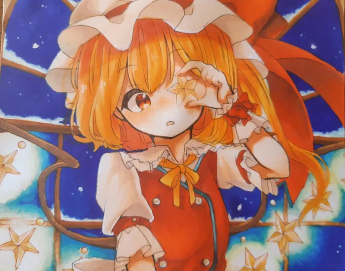 #東方project 
コピックでフランちゃん描きました? 